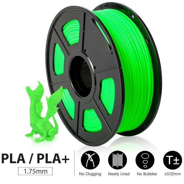 GREEN 3D PRINTER FILAMENT ABS PLA PETG PLA+ SILK 1.75MM 1KG 2.2LB SPOOL PRINTING